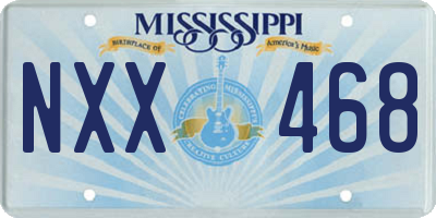 MS license plate NXX468