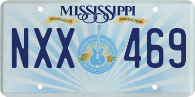 MS license plate NXX469