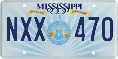 MS license plate NXX470