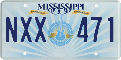 MS license plate NXX471