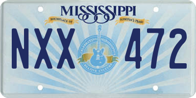 MS license plate NXX472