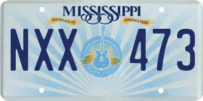 MS license plate NXX473