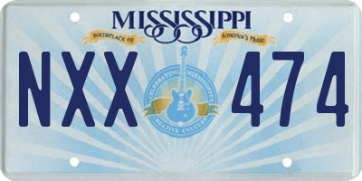 MS license plate NXX474