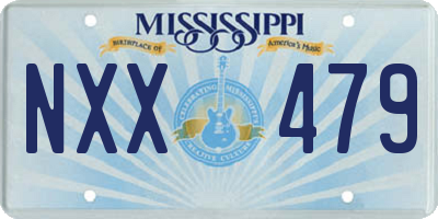 MS license plate NXX479
