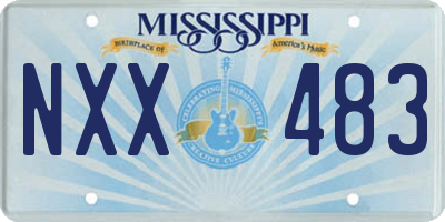MS license plate NXX483