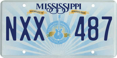 MS license plate NXX487