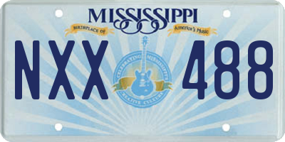 MS license plate NXX488