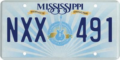 MS license plate NXX491