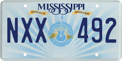 MS license plate NXX492