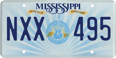 MS license plate NXX495