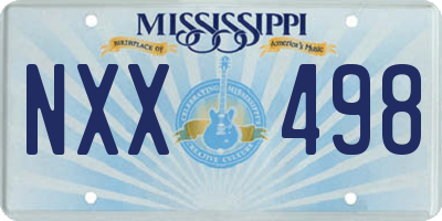 MS license plate NXX498