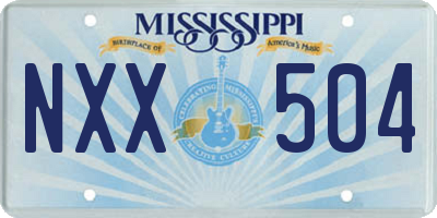 MS license plate NXX504