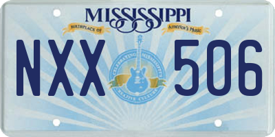 MS license plate NXX506