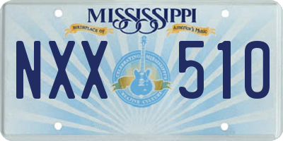 MS license plate NXX510