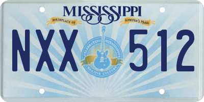 MS license plate NXX512