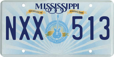 MS license plate NXX513