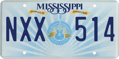 MS license plate NXX514