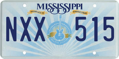 MS license plate NXX515