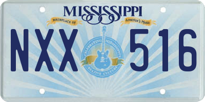 MS license plate NXX516
