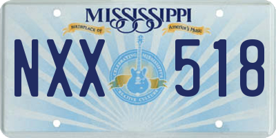 MS license plate NXX518