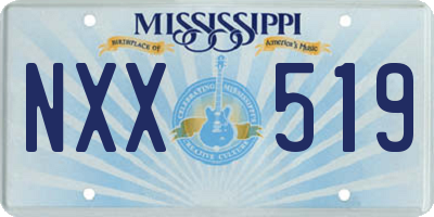 MS license plate NXX519