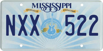MS license plate NXX522