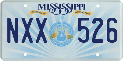 MS license plate NXX526