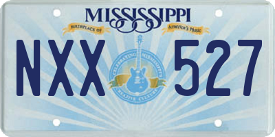 MS license plate NXX527
