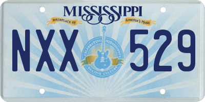 MS license plate NXX529