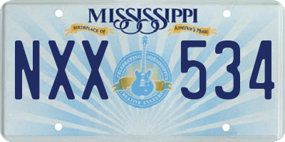 MS license plate NXX534