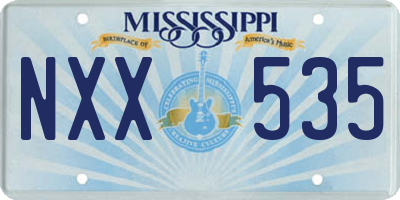 MS license plate NXX535