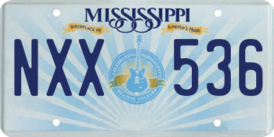 MS license plate NXX536