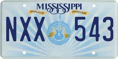 MS license plate NXX543