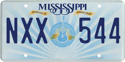 MS license plate NXX544