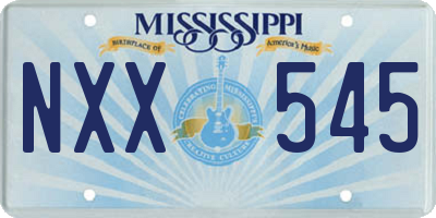 MS license plate NXX545
