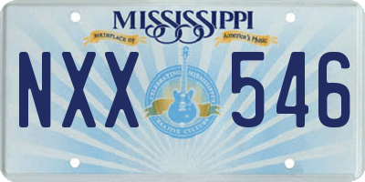 MS license plate NXX546