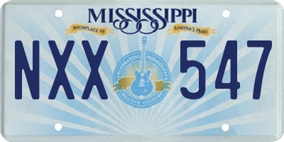 MS license plate NXX547