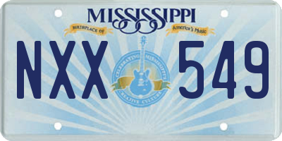 MS license plate NXX549