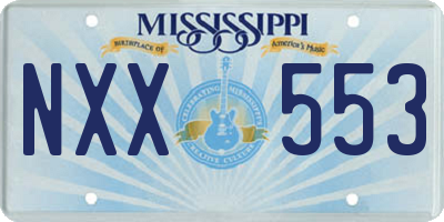 MS license plate NXX553