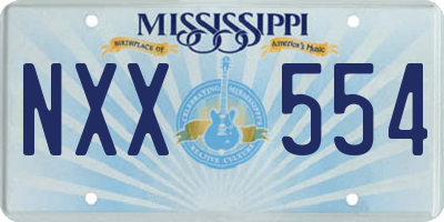 MS license plate NXX554