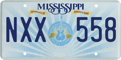 MS license plate NXX558