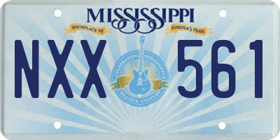 MS license plate NXX561
