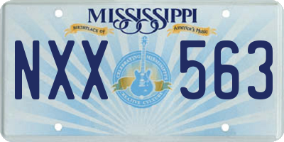 MS license plate NXX563