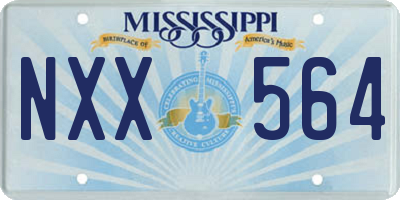 MS license plate NXX564