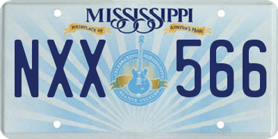 MS license plate NXX566