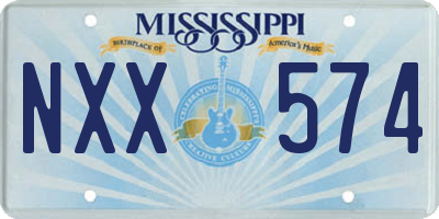 MS license plate NXX574