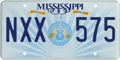 MS license plate NXX575