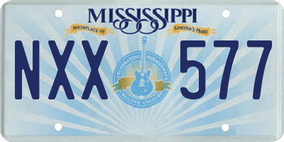 MS license plate NXX577