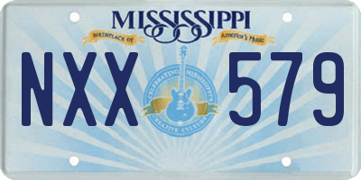 MS license plate NXX579
