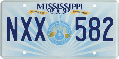 MS license plate NXX582